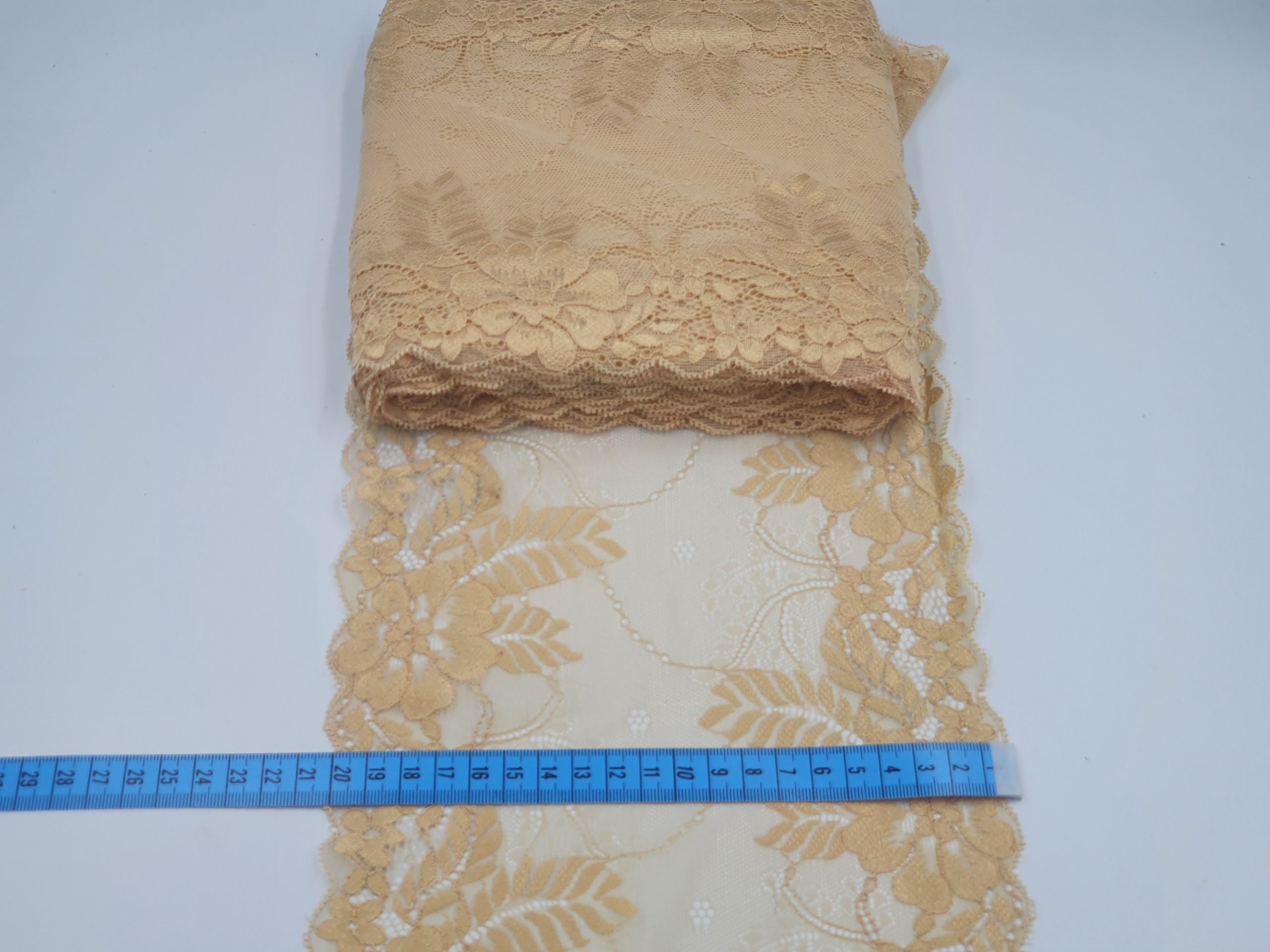 Dantela elastica, 20 cm, bej