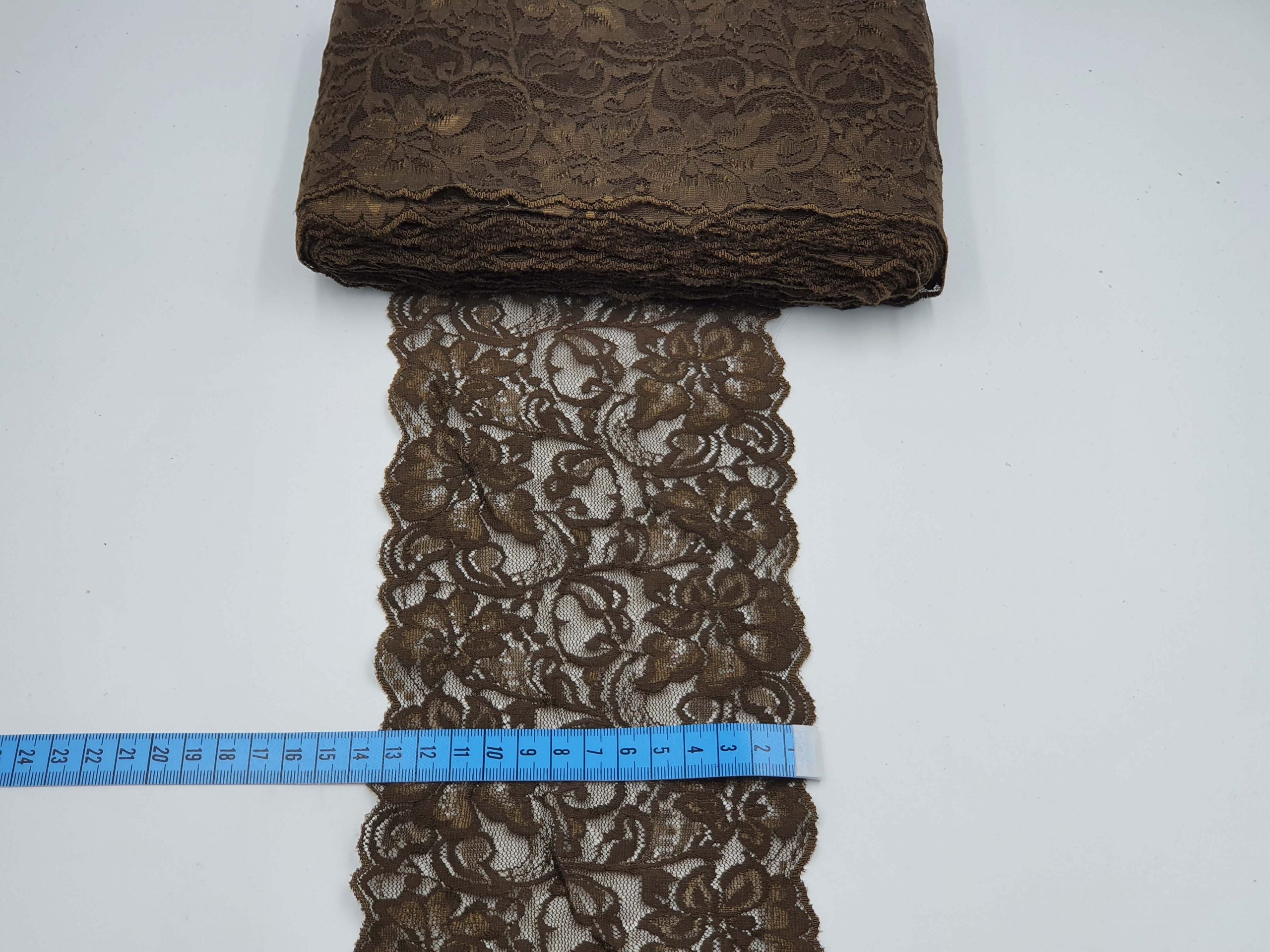 Dantela elastica, maro, 13 cm