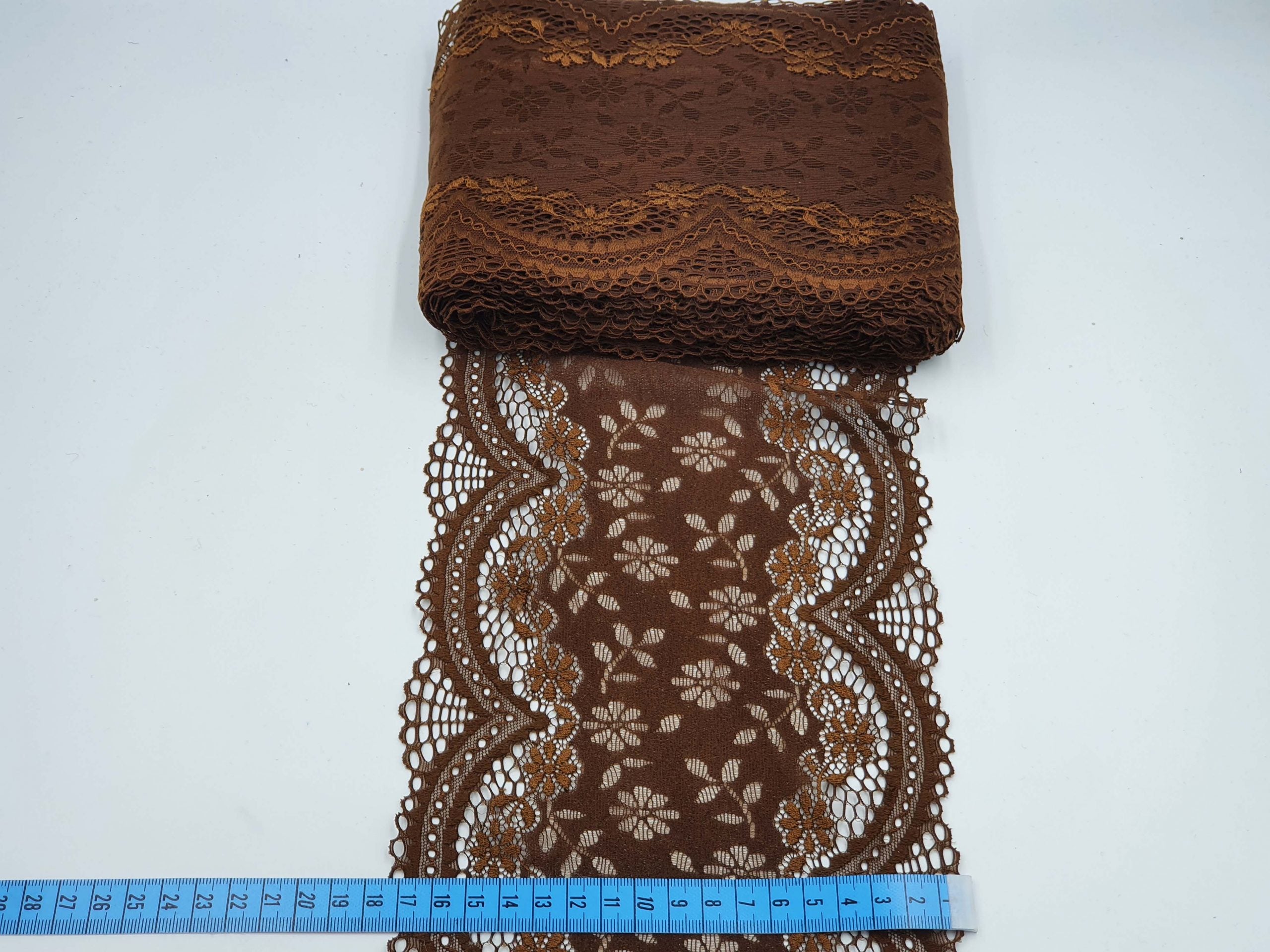 Dantela elastica, maro, 17 cm