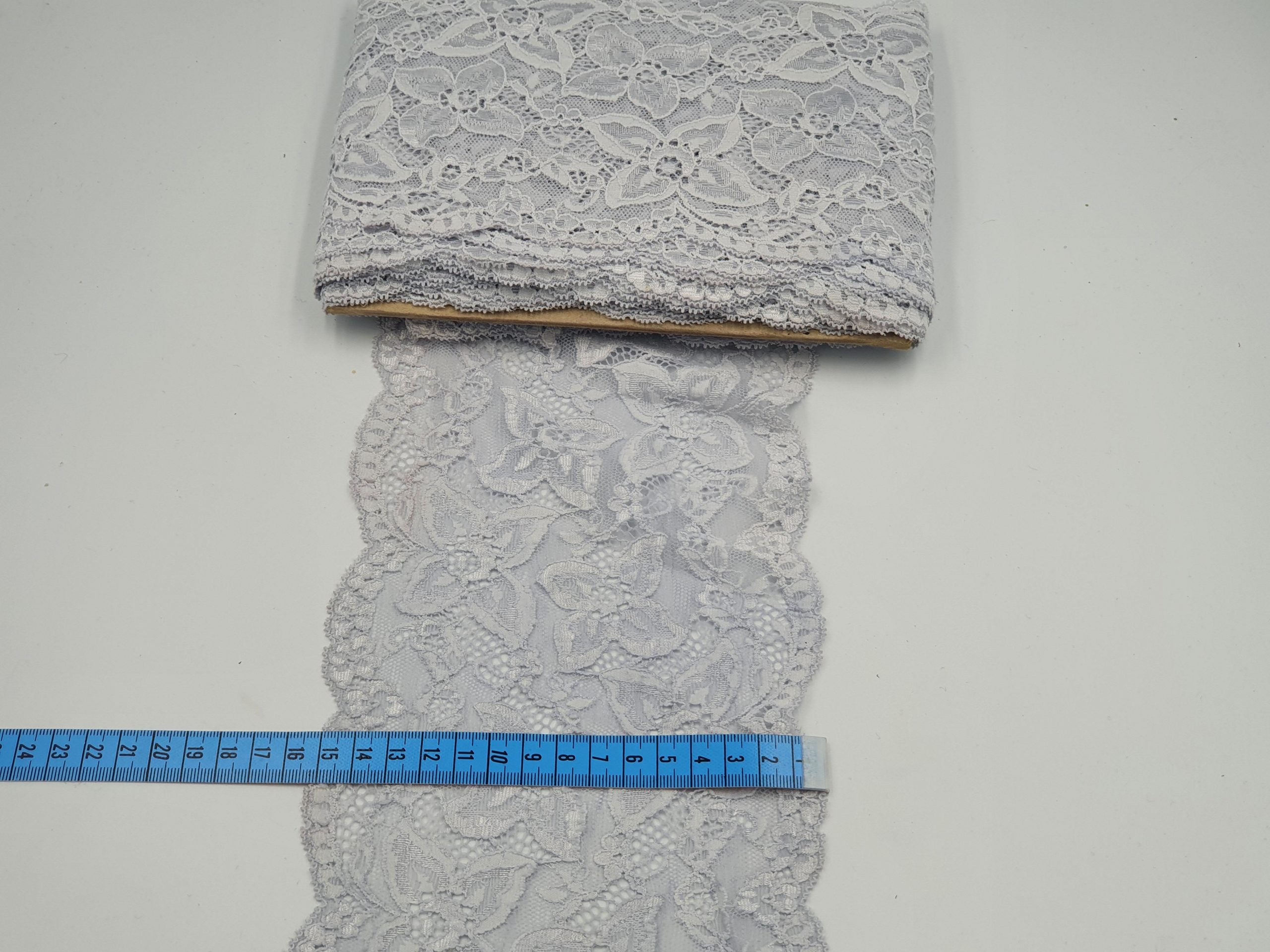 Dantela elastica, gri, 15cm
