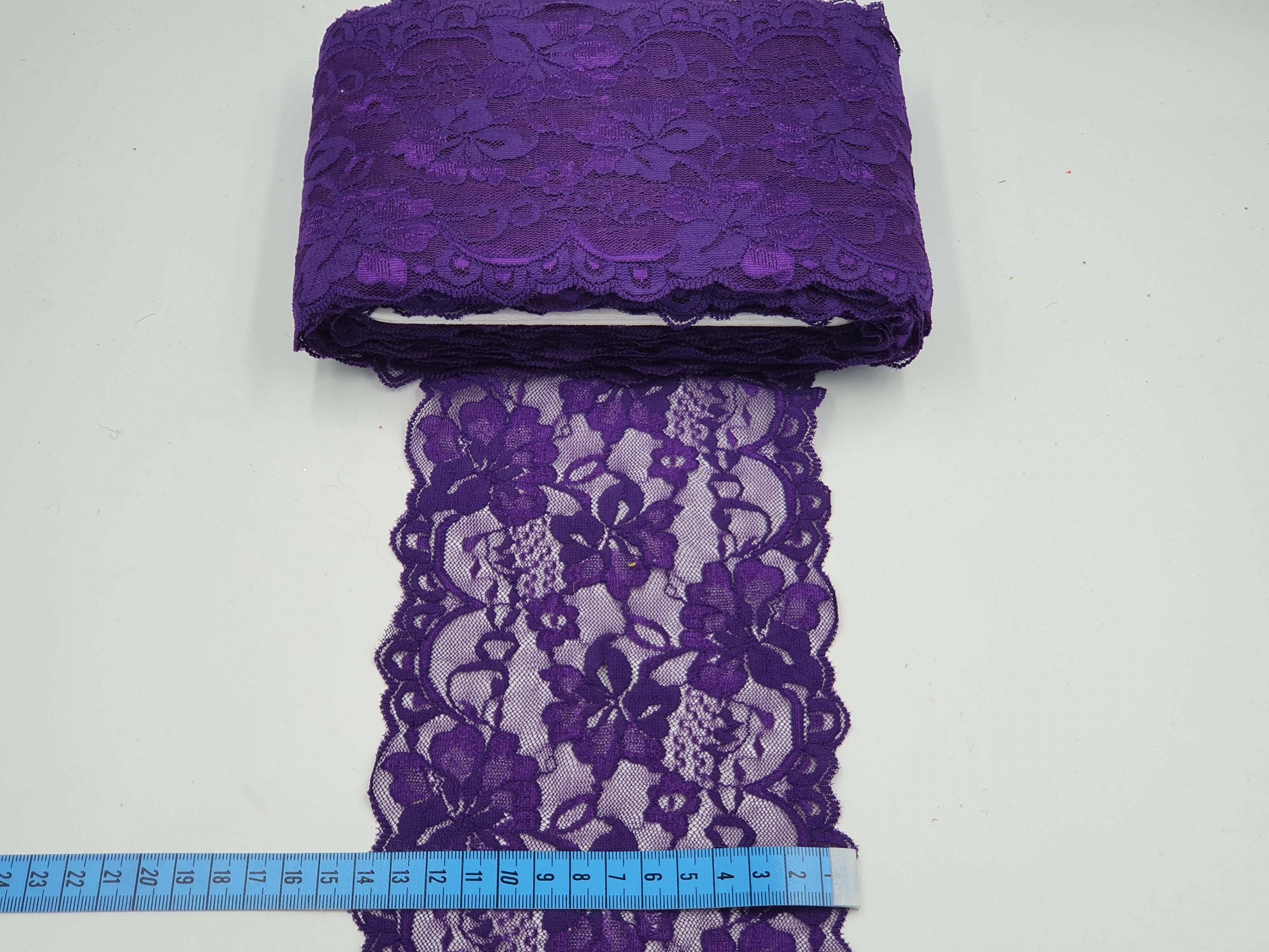 Dantela elastica, Mov, 14 cm