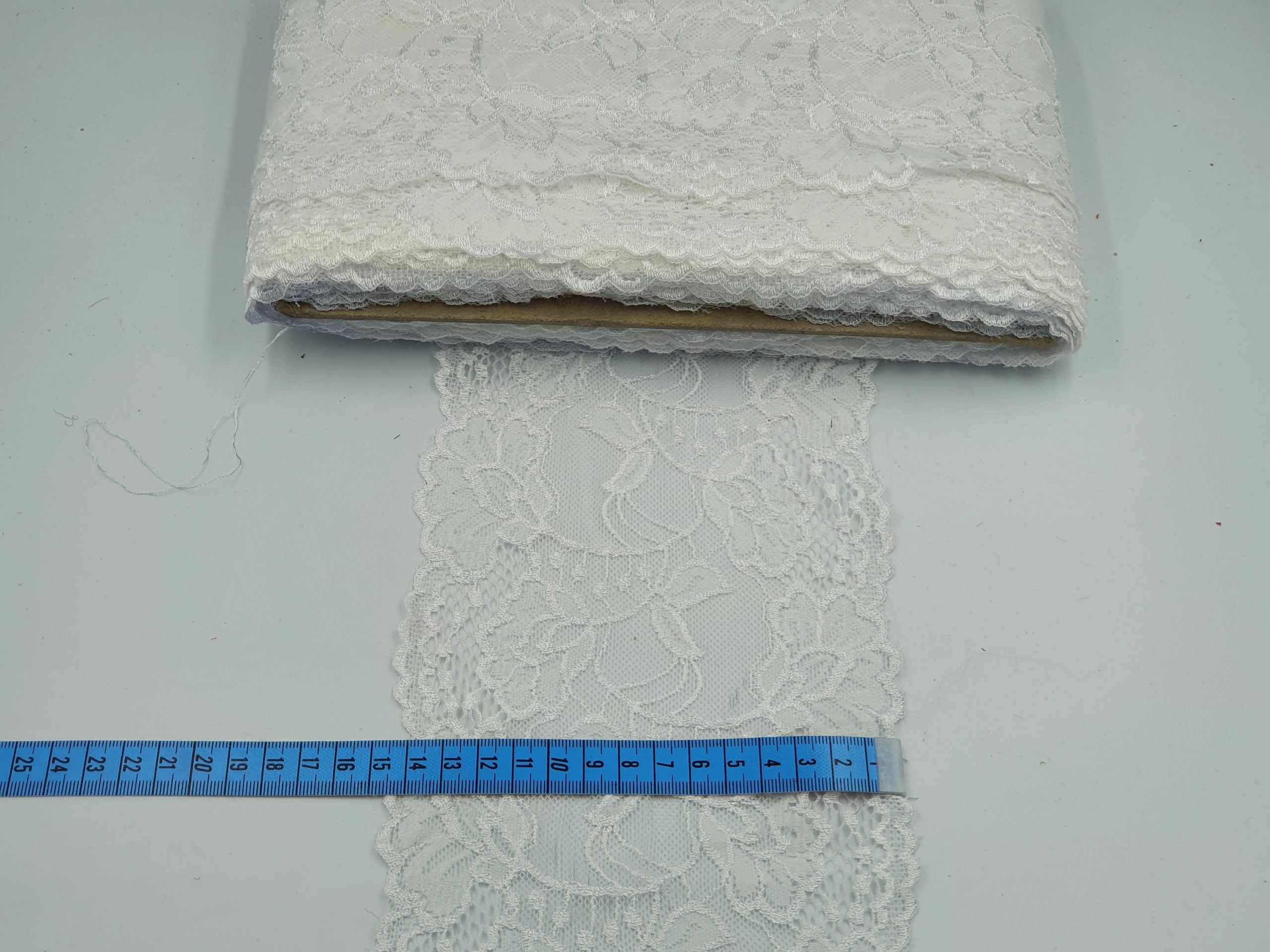 Dantela elastica, Alb, 15 cm