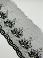 Pasmanterie rosie sau neagra, 15cm latime