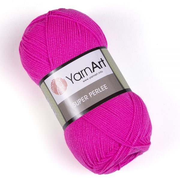 Fir, subtire, pentru tricotat/crosetat, YarnArt Super Perlee, 100g, culoare 174 Ciclam