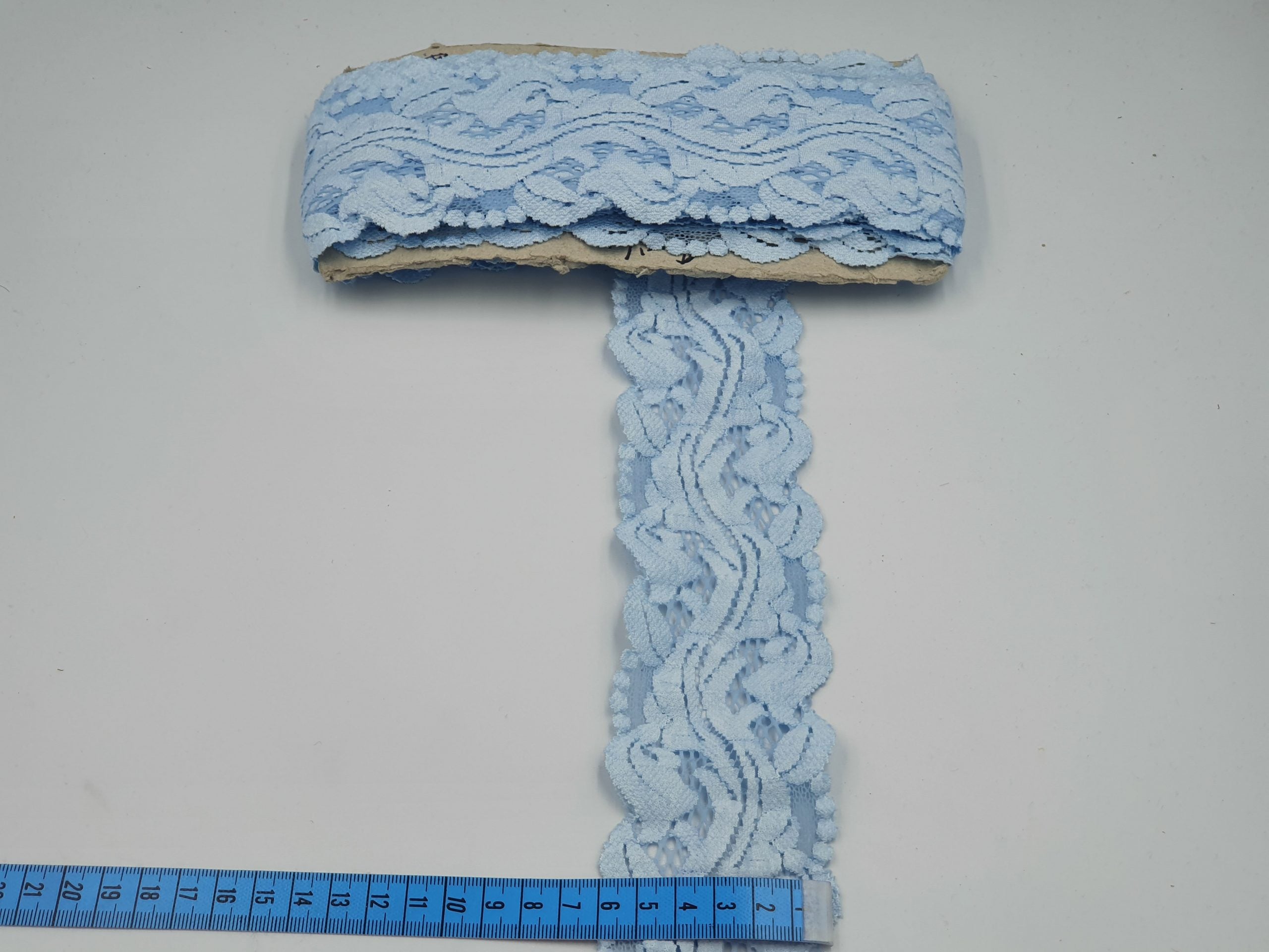 Dantela elastica, Bleu-deschis, 6 cm