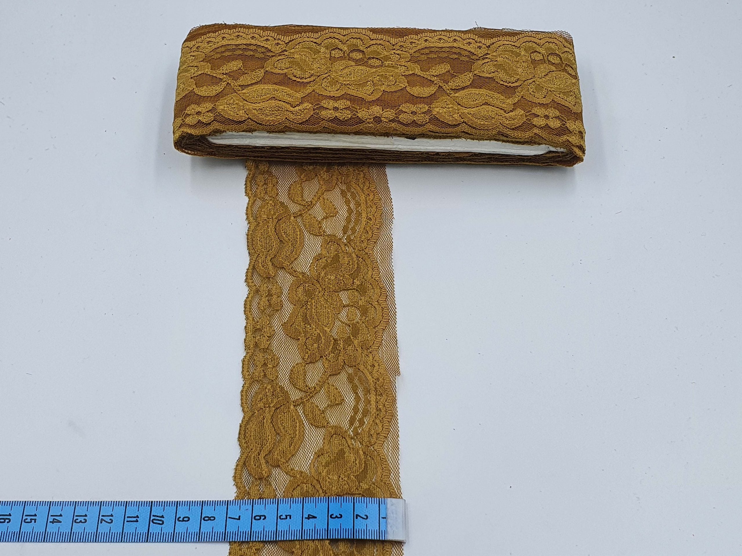 Dantela elastica, Galbena, 7 cm