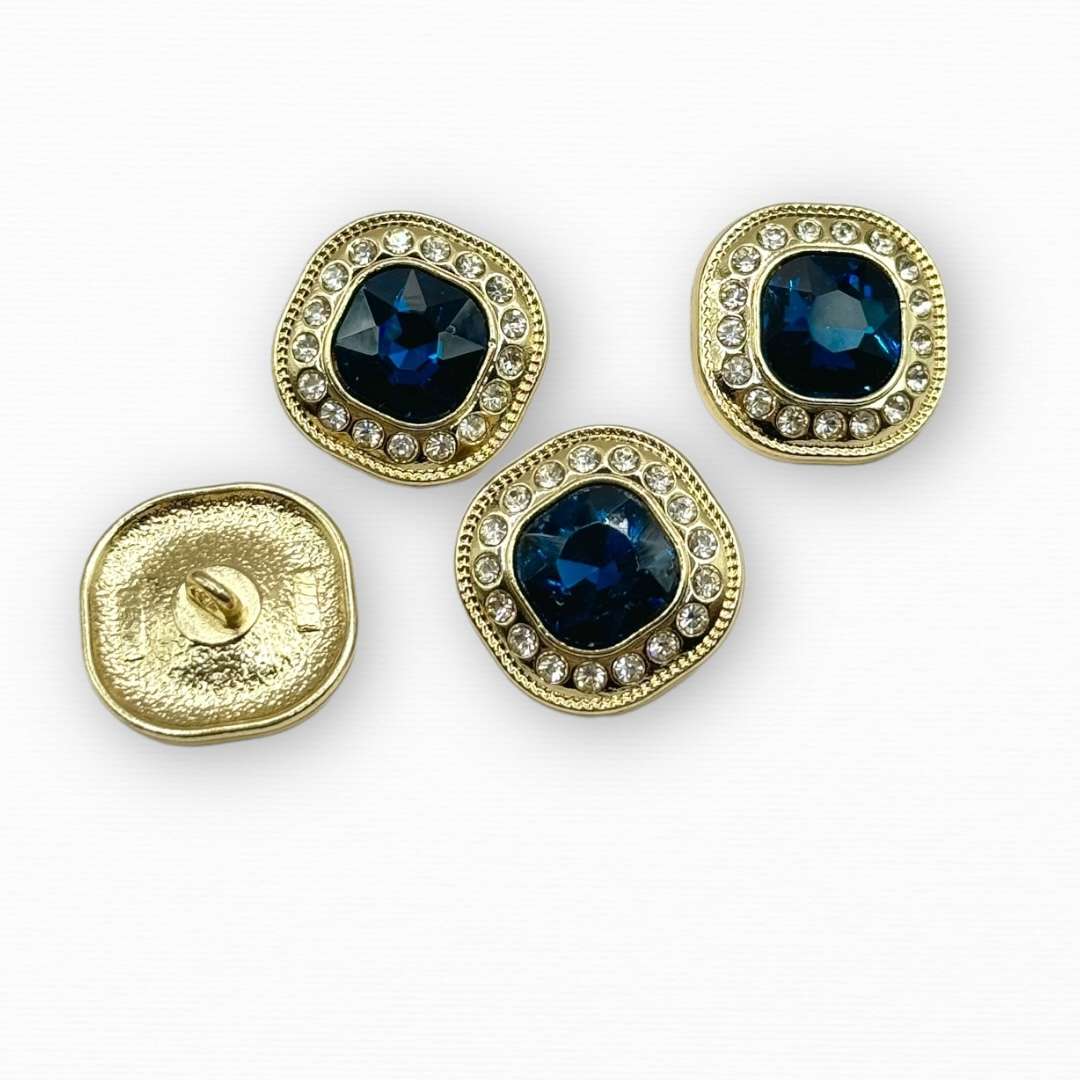 Nasturi cu stras , turcoaz 20mm