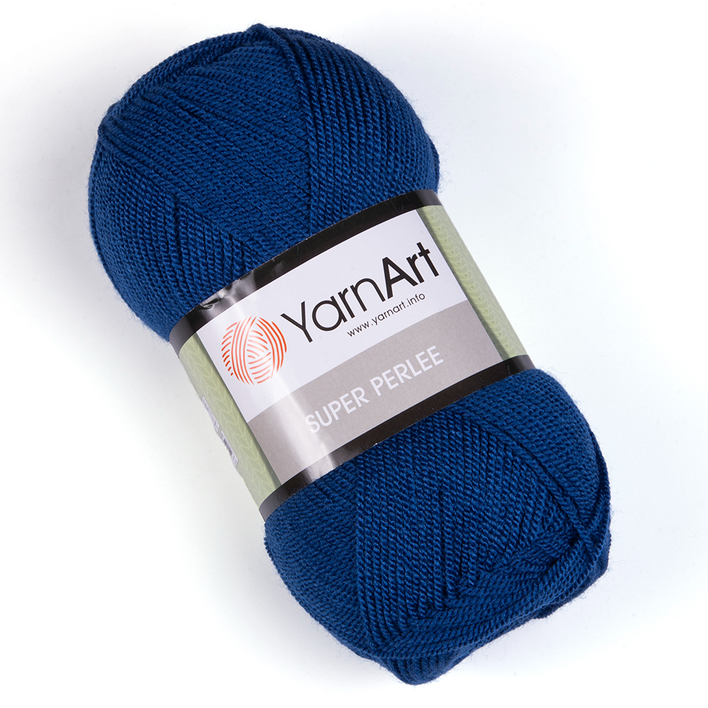 Fir, subtire, pentru tricotat/crosetat, YarnArt Super Perlee, 100g, culoare 209 Bleumarin