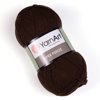Fir, subtire, pentru tricotat/crosetat, YarnArt Super Perlee, 100g, culoare 217 Maro