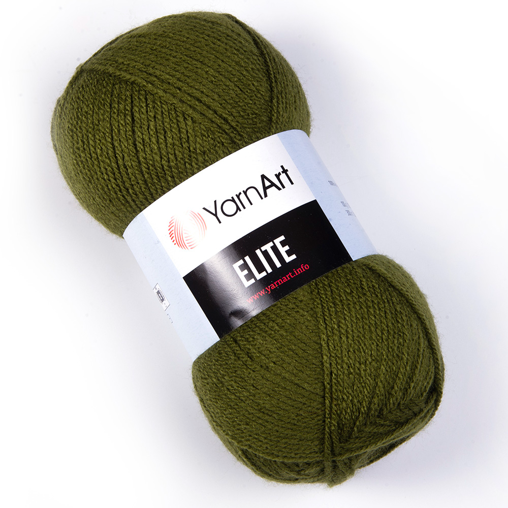 Fir de tricotat YarnArt Elite, 100g, cod 39 Kaki