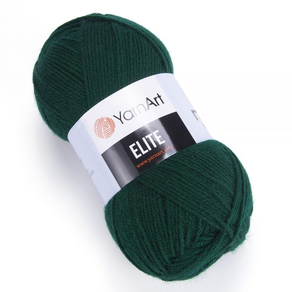 Fir de tricotat YarnArt Elite, 100g, cod 590 Verde Inchis