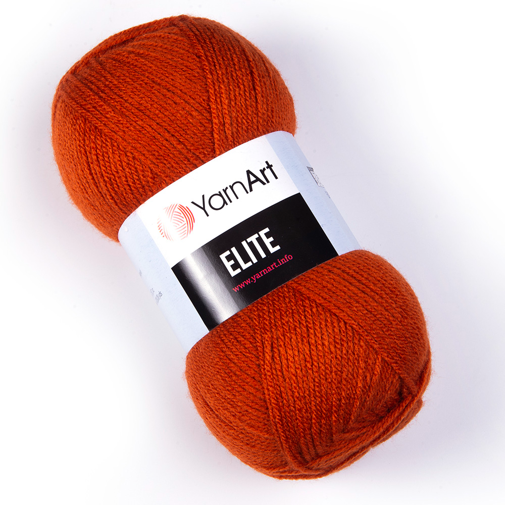 Fir de tricotat YarnArt Elite, 100g, cod 847 Caramiziu