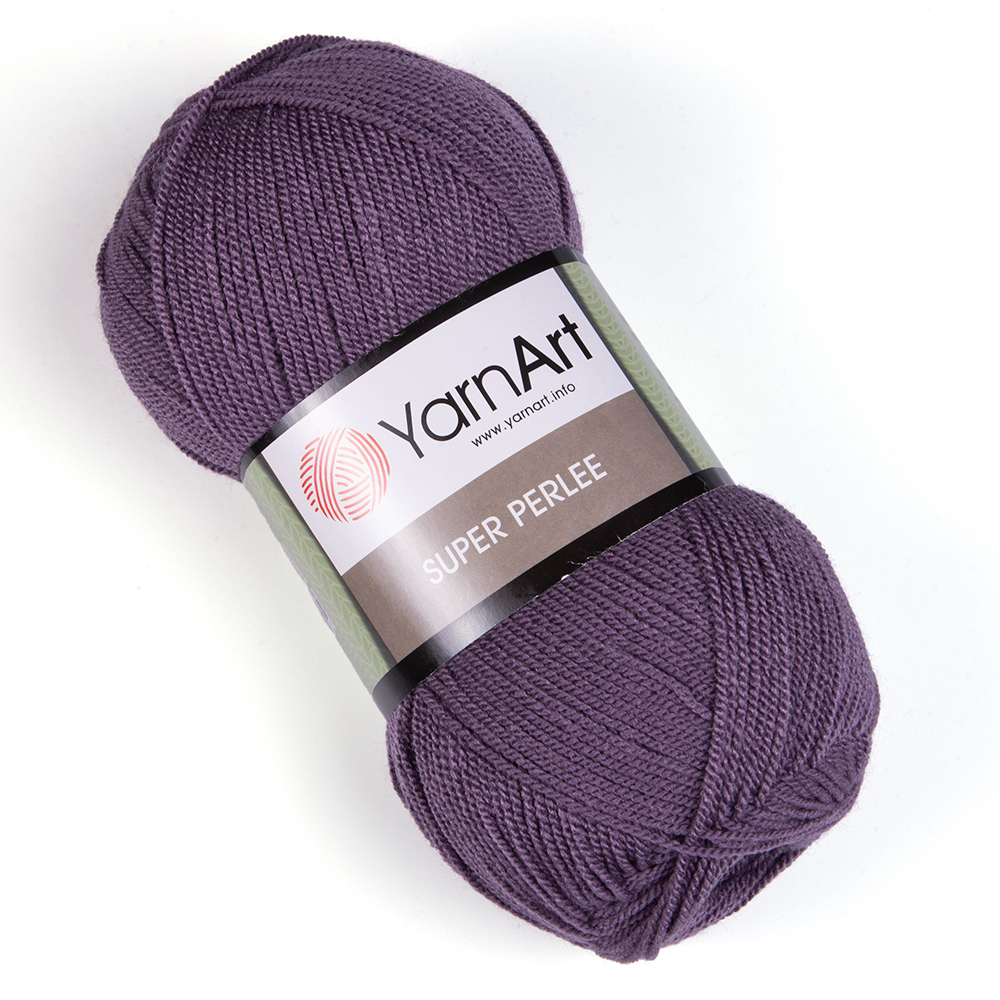 Fir, subtire, pentru tricotat/crosetat, YarnArt Super Perlee, 100g, culoare 852 Mov