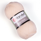 Fir, subtire, pentru tricotat/crosetat, YarnArt Super Perlee, 100g, culoare 854 Somon Pal