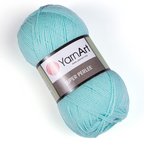 Fir, subtire, pentru tricotat/crosetat, YarnArt Super Perlee, 100g, culoare 856 Turcoaz