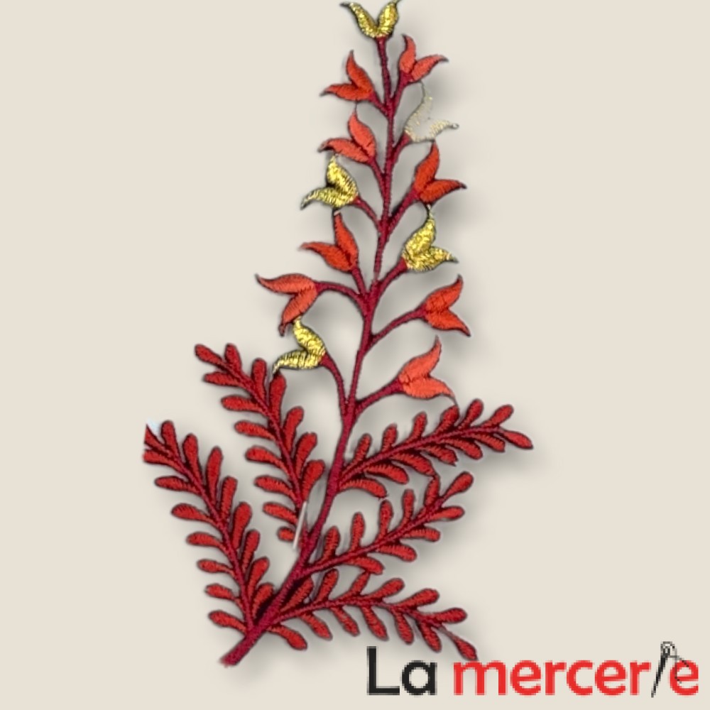 Embleme termo-adezive, model frunza, 12cm, diferite culori
