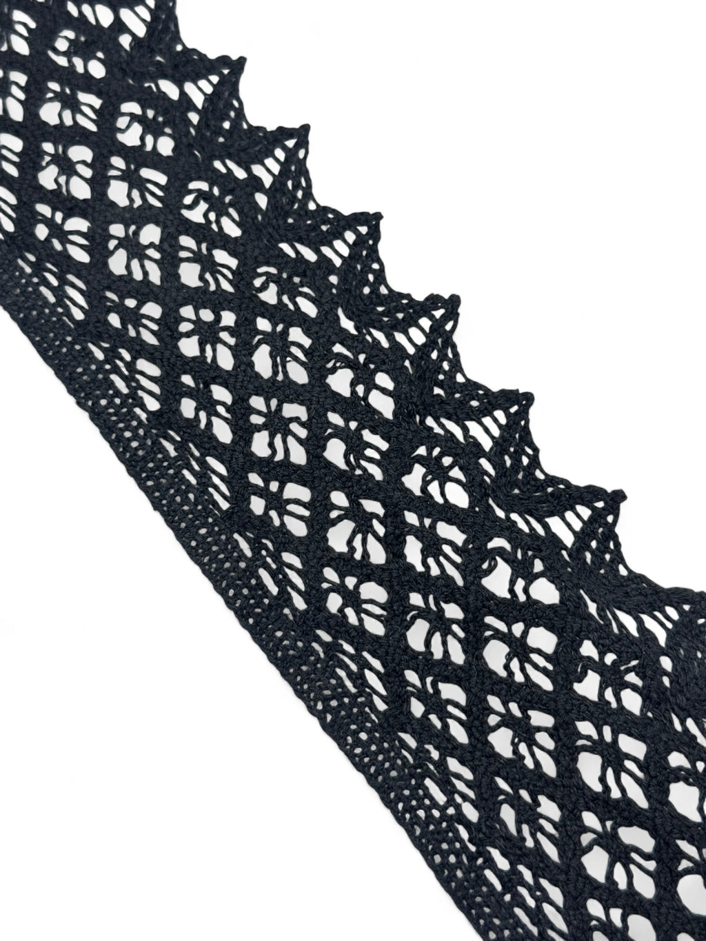 Dantela bumbac neagra 7cm
