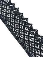 Dantela bumbac neagra 7cm