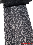 Dantela elastica neagra latime 18cm