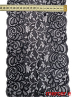 Dantela elastica neagra latime 18cm