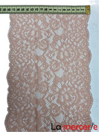 Dantela elastica model floral, latime 17,5cm