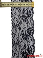 Dantela  neagra, model floral, latime 9cm