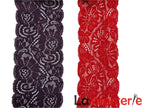Dantela elastica, rosu si mov inchis, latime 9cm