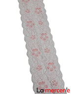 Dantela elastica, roz pal, latime 75mm