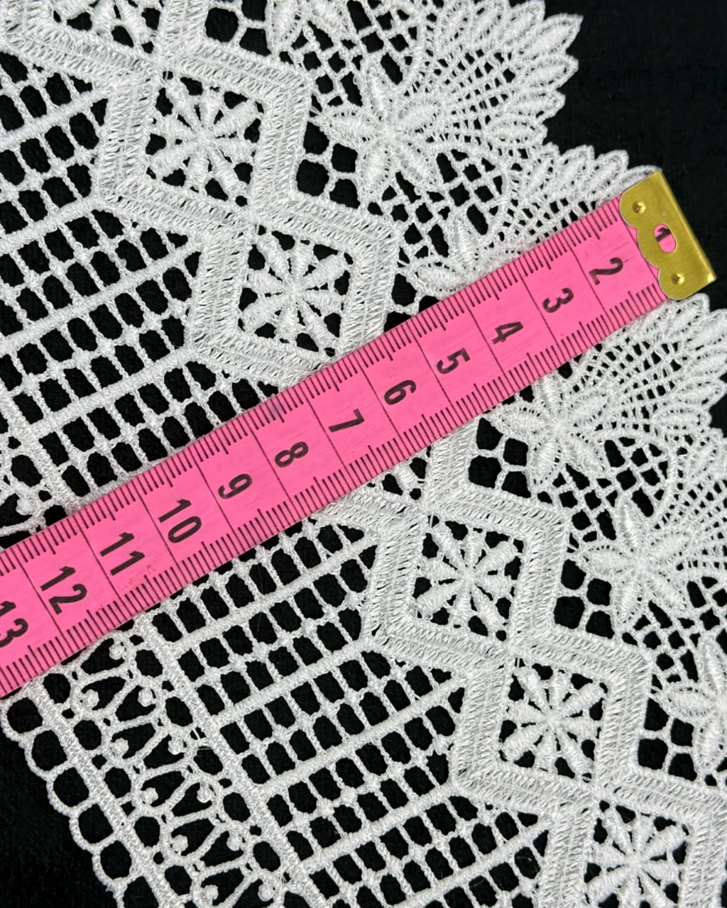 Dantela fixa, alb, 13cm