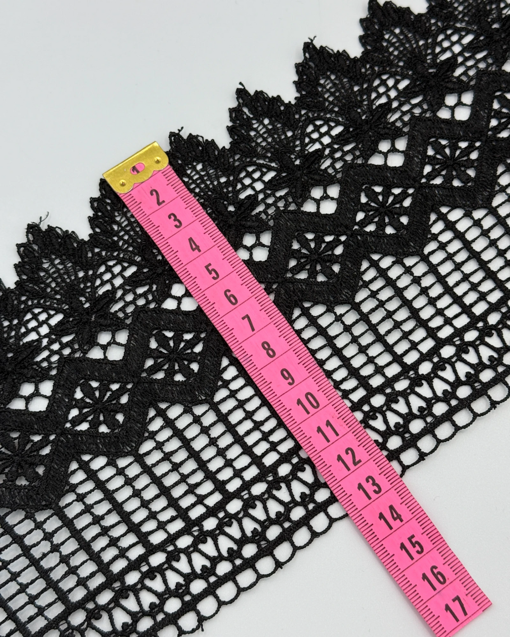 Dantela fixa, negru, 13cm