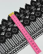 Dantela fixa, negru, 13cm
