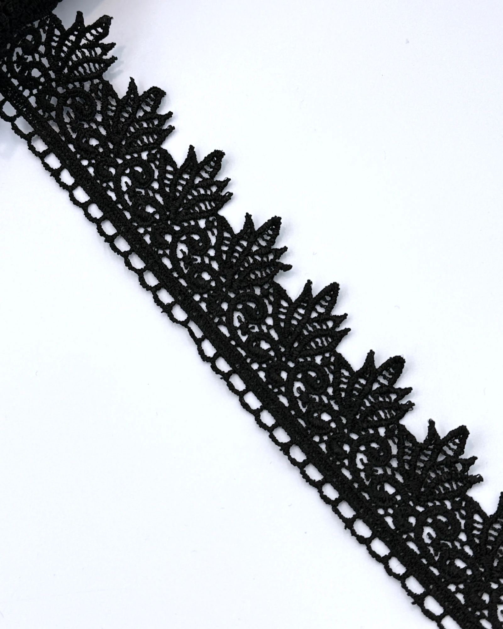 Dantela fixa, negru, 4cm