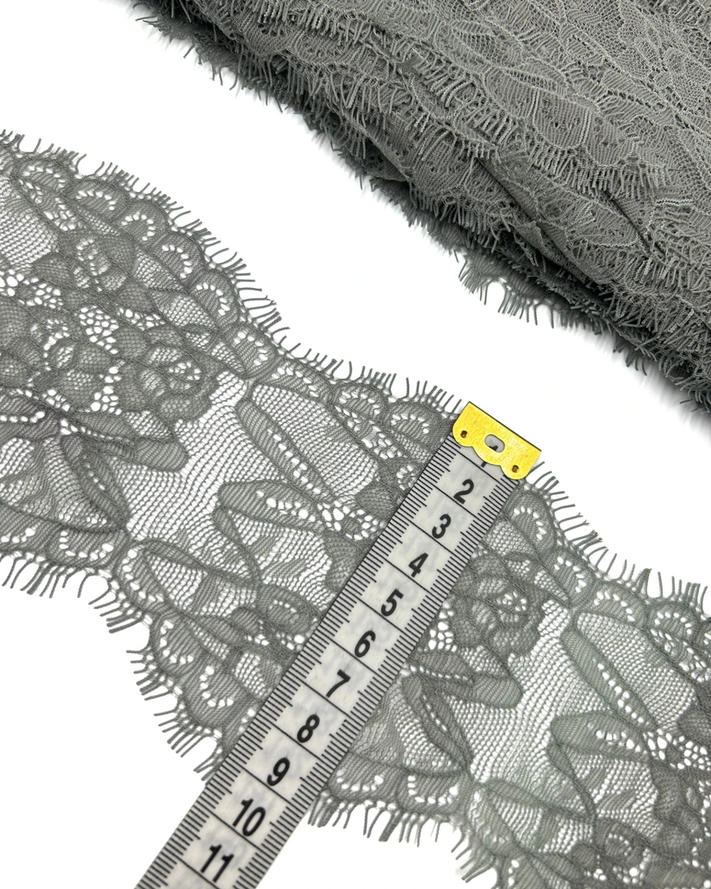 Dantela fixa tip chantilly 10cm Gri