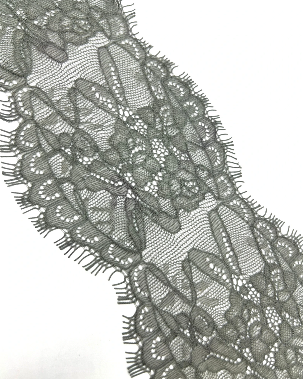 Dantela fixa tip chantilly 10cm Gri
