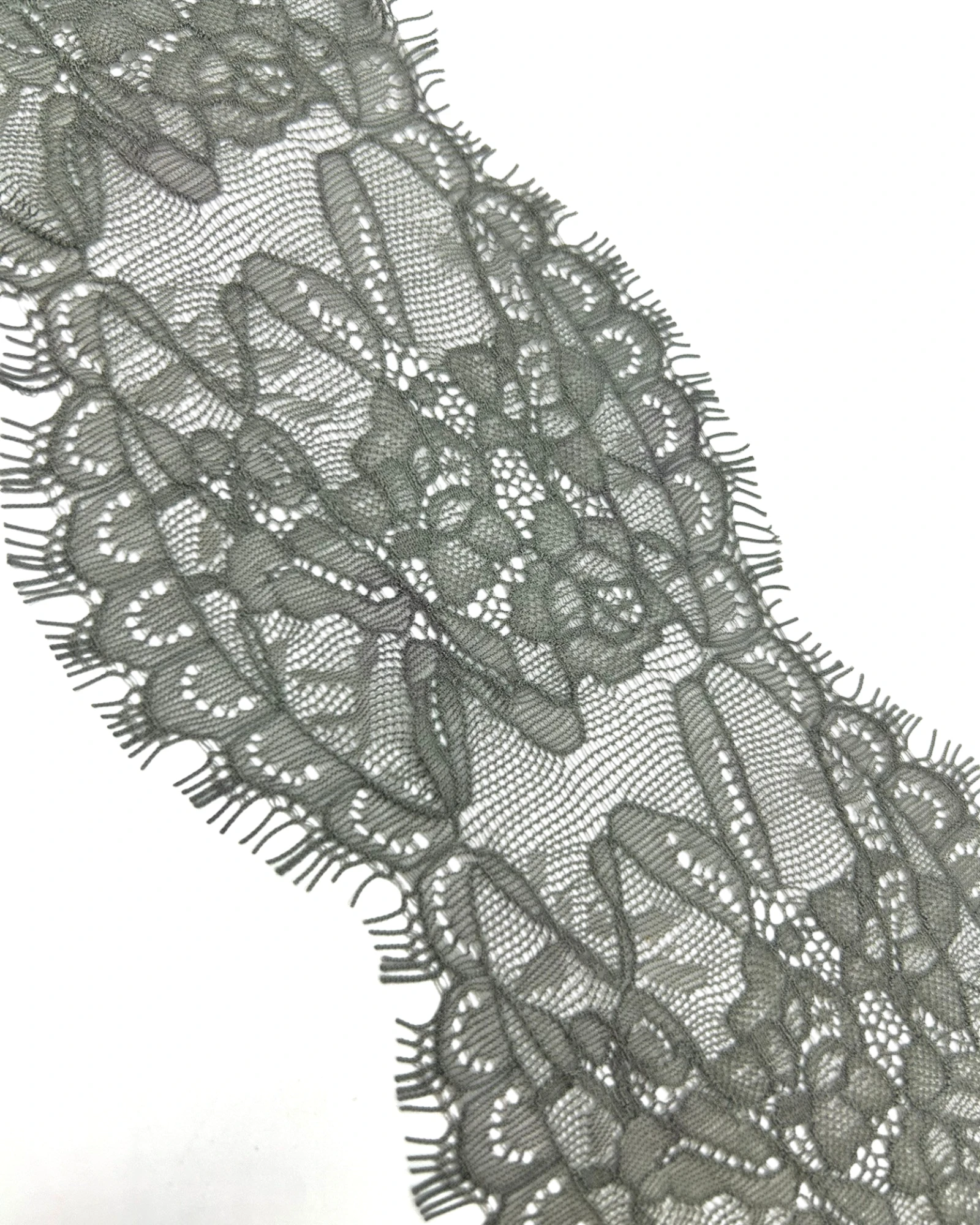 Dantela fixa tip chantilly 10cm Gri