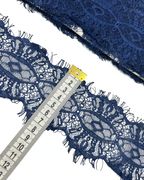 Dantela fixa tip chantilly 7cm Bleumarin