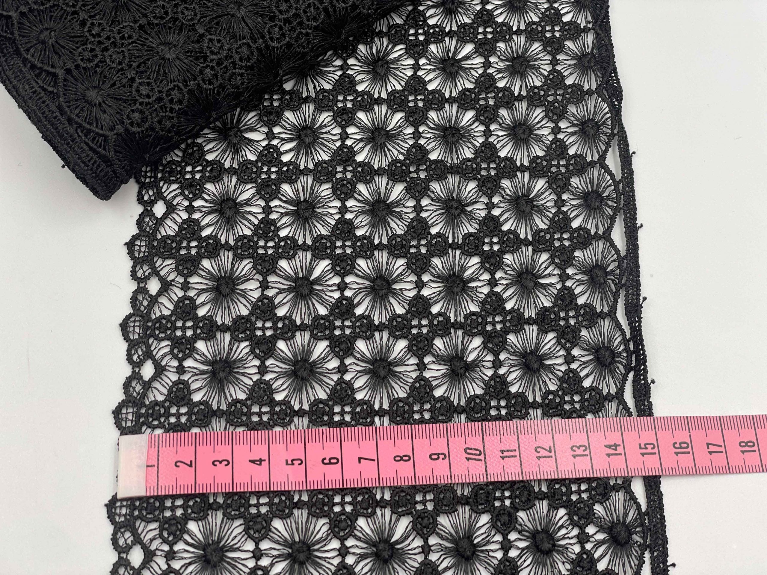 Broderie Neagră, model din fir de mătase, lățime 17cm
