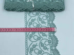 Broderie Turcoaz, model Floral din fir de mătase, lățime 13cm