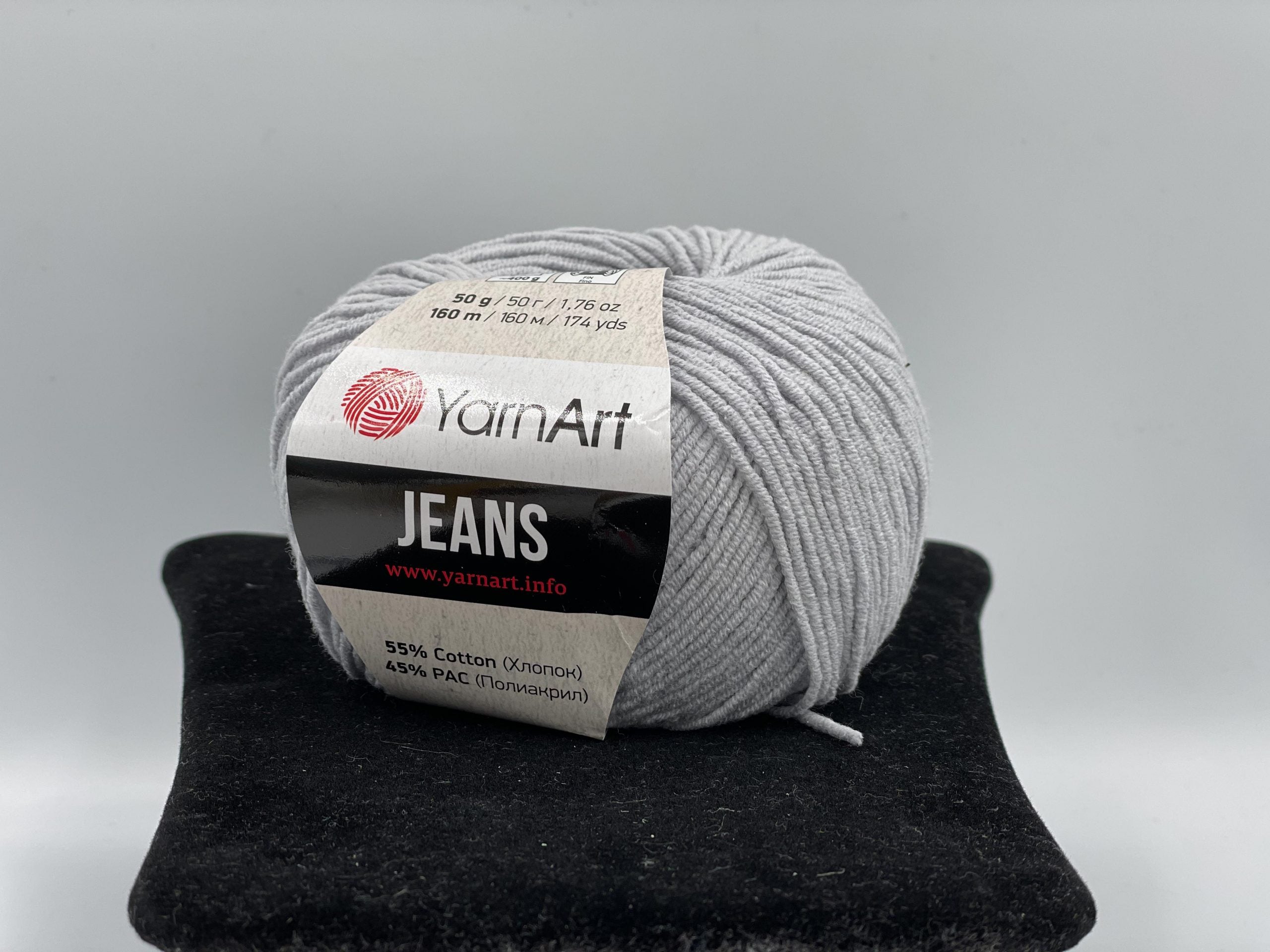 Fir tricotat/crosetat, compozitie 55% bumbac, YarnArt Jeans, 50g, cod culoare 80