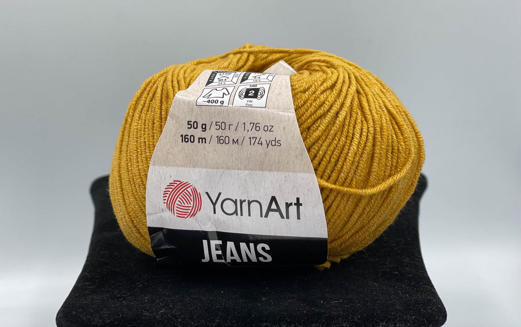 Fir tricotat/crosetat, compozitie 55% bumbac, YarnArt Jeans, 50g, cod culoare 84