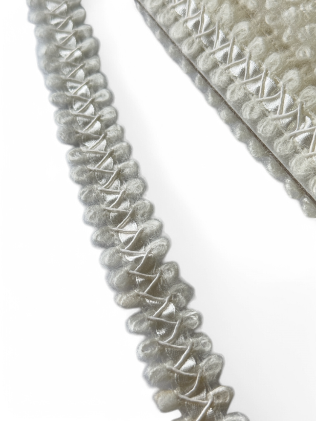 Galon tricotat, material vascoza si acril