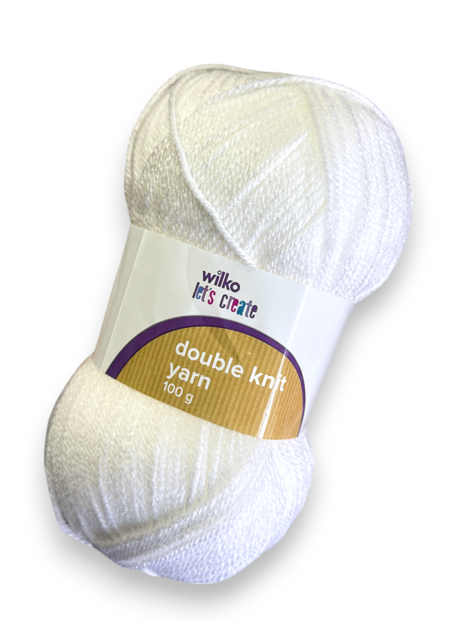 Fir textil, Wilko double knit, 100g, Alb