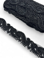 Pasmanterie neagra/ aurie/ argintie 4cm