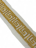 Pasmanterie aurie cu margele cusute 5cm