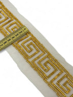 Pasmanterie aurie cu margele cusute 5cm