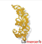 Embleme termo-adezive, model floral, lungime 12cm, diferite culori
