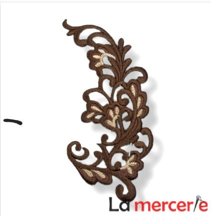 Embleme termo-adezive, model floral, lungime 12cm, diferite culori