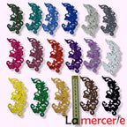 Embleme termo-adezive, model floral, lungime 12cm, diferite culori