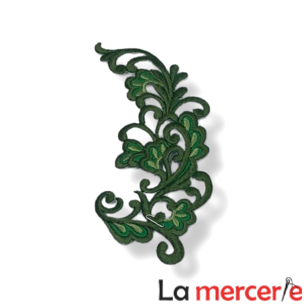 Embleme termo-adezive, model floral, lungime 12cm, diferite culori