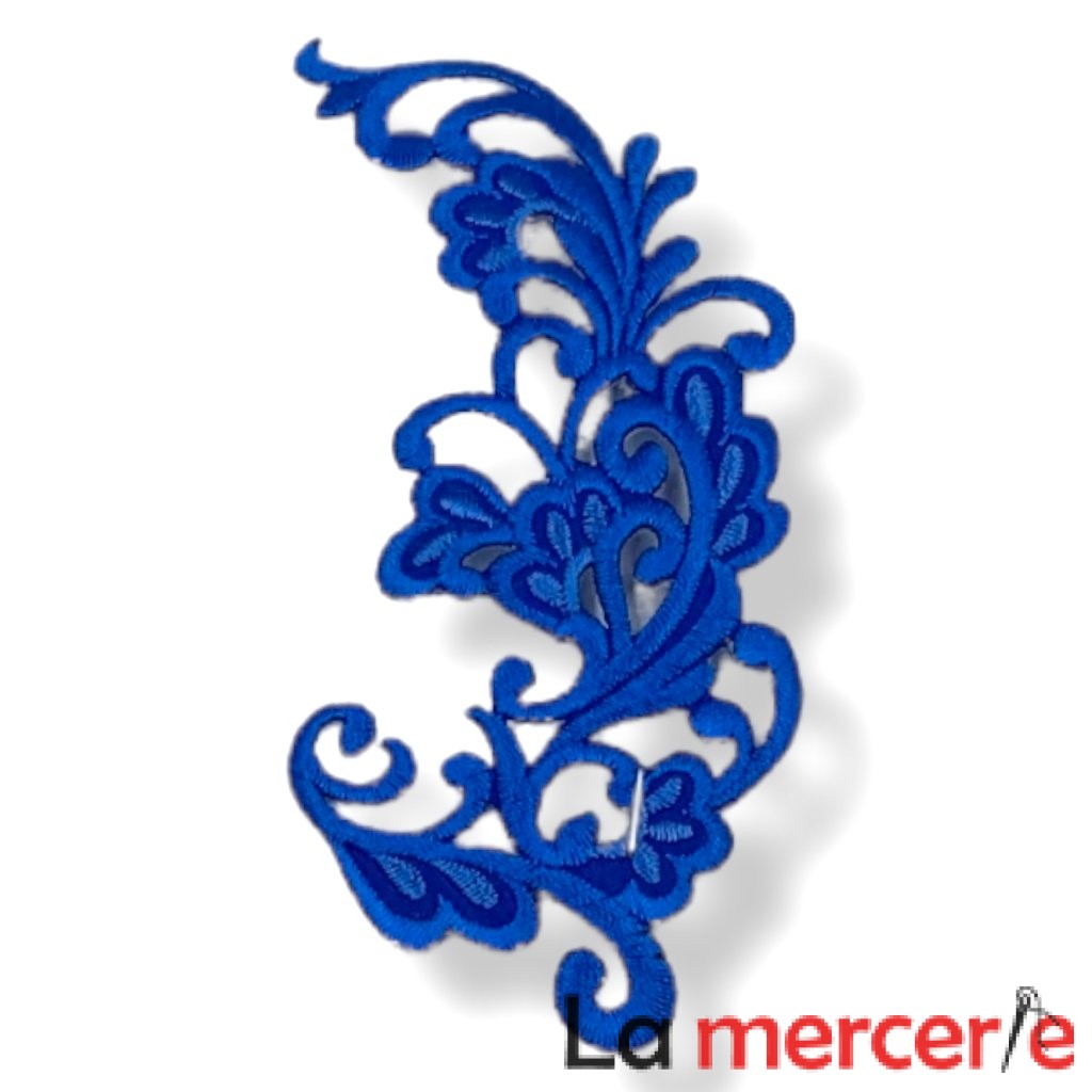 Embleme termo-adezive, model floral, lungime 12cm, diferite culori